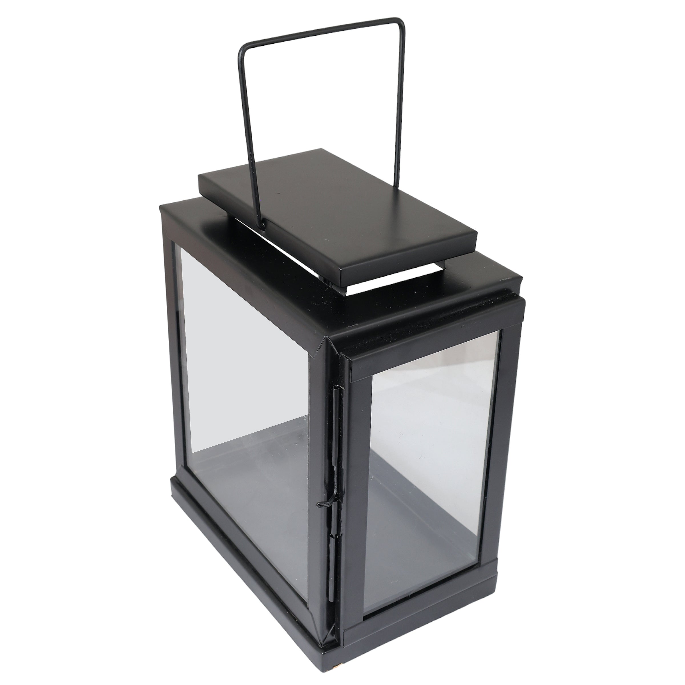 Black Metal Aroma Lamp | Contemporary Lantern for Home Decor