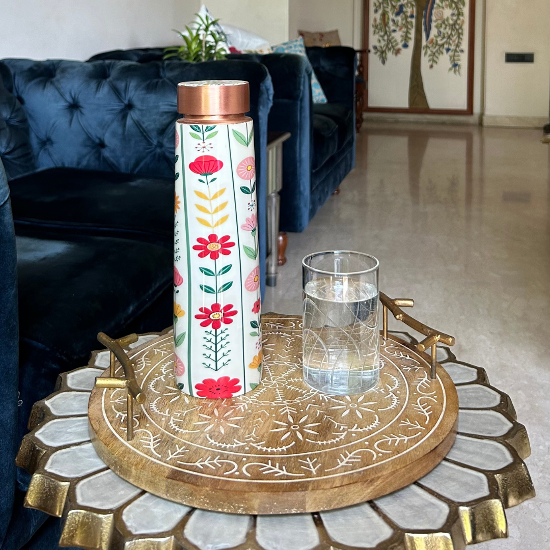 Copper Water Bottle | 1 Litre | Boosts Immunity
