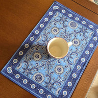 Block Printed Table Placemat (Set of 6) | Handcrafted Dining Placemats