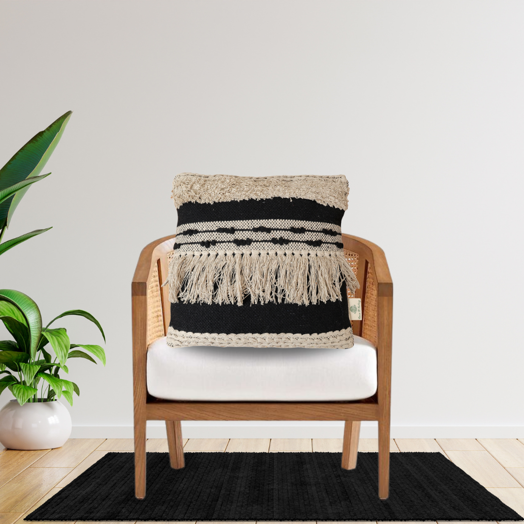 Dori Cotton Cushion with Filler | Stylish & Comfortable Pillow for Home Decor (Set Of 2)