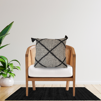 Cross Design Cotton Cushion with Filler | Stylish & Comfortable Pillow for Home Decor (Set Of 2)
