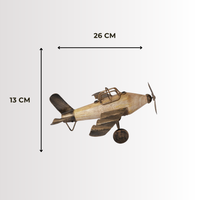 Vintage Wooden Airplane Table Decor | Handcrafted Office and Home Accent