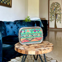 Eco-Friendly Ethnic Meenakari 2-Tier Steel Tiffin