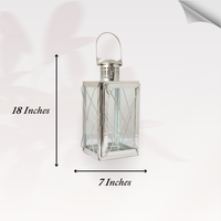 Nickel Metal Aroma Lamp | Contemporary Lantern for Home Decor