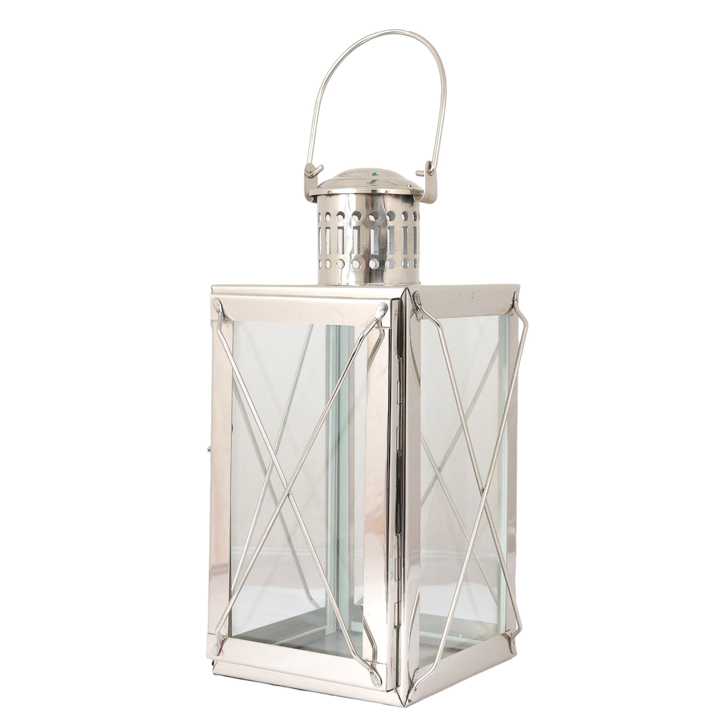 Nickel Metal Aroma Lamp | Contemporary Lantern for Home Decor