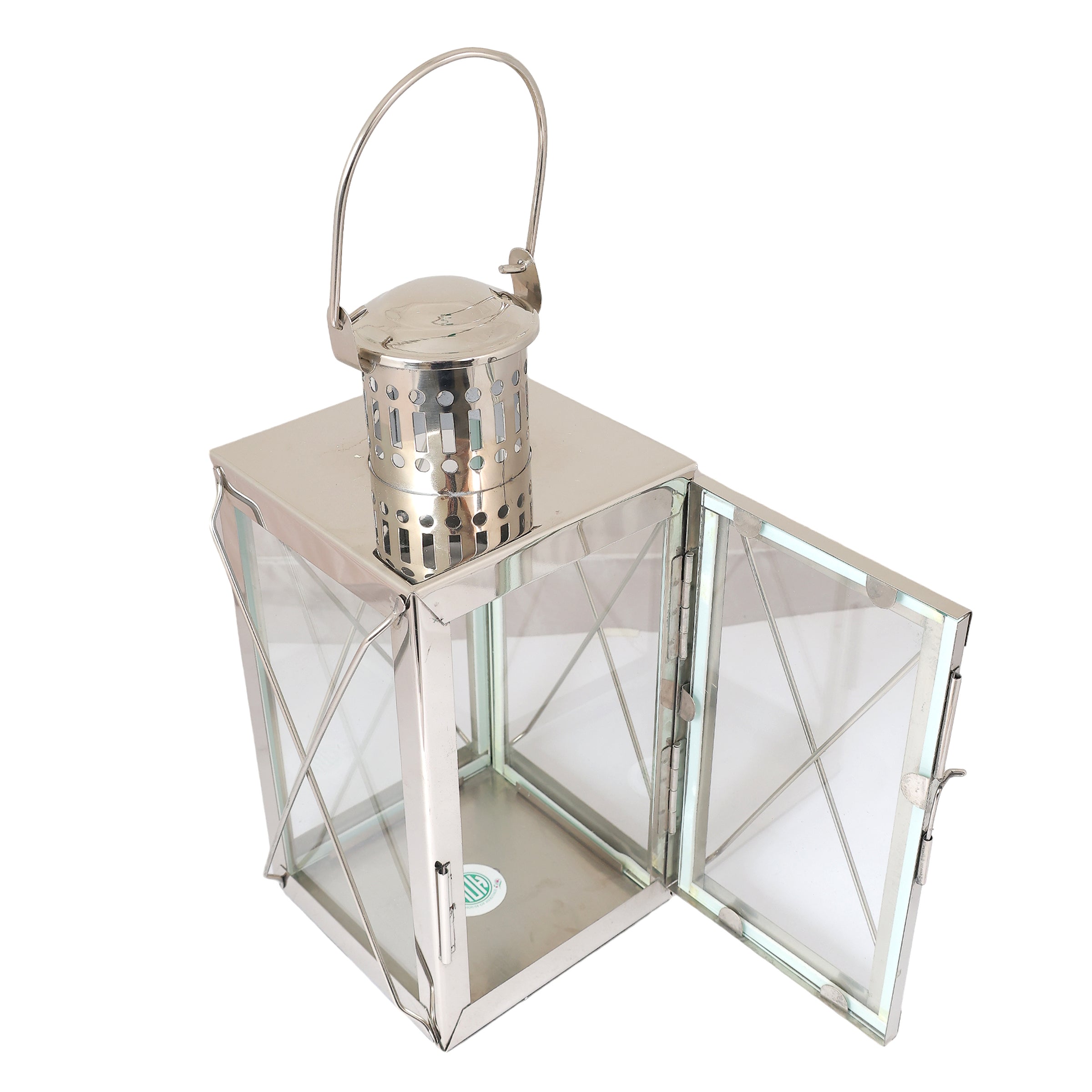 Nickel Metal Aroma Lamp | Contemporary Lantern for Home Decor