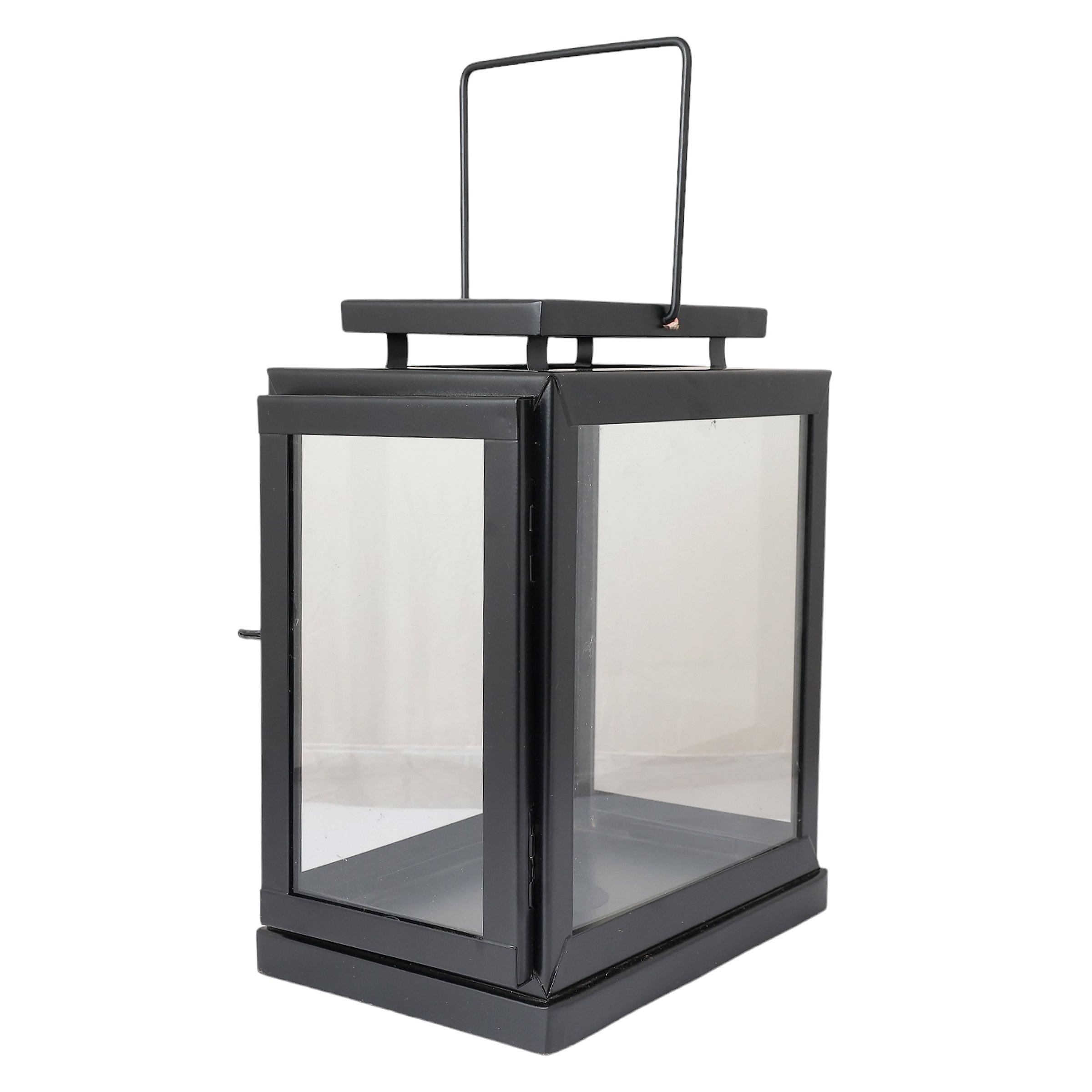 Black Metal Aroma Lamp | Contemporary Lantern for Home Decor