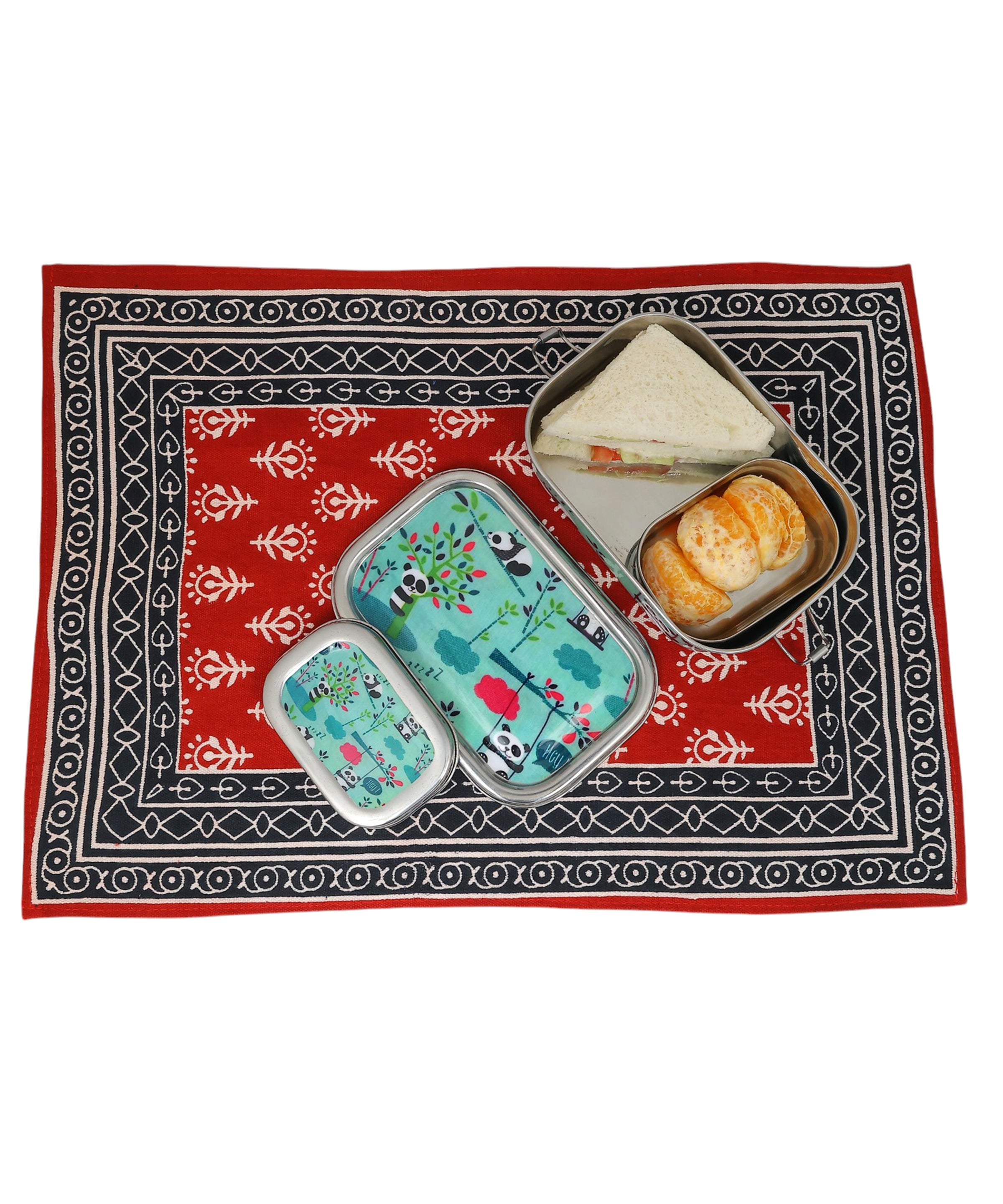 Eco-Friendly Meenakari Steel Tiffin Box – Stylish & Durable