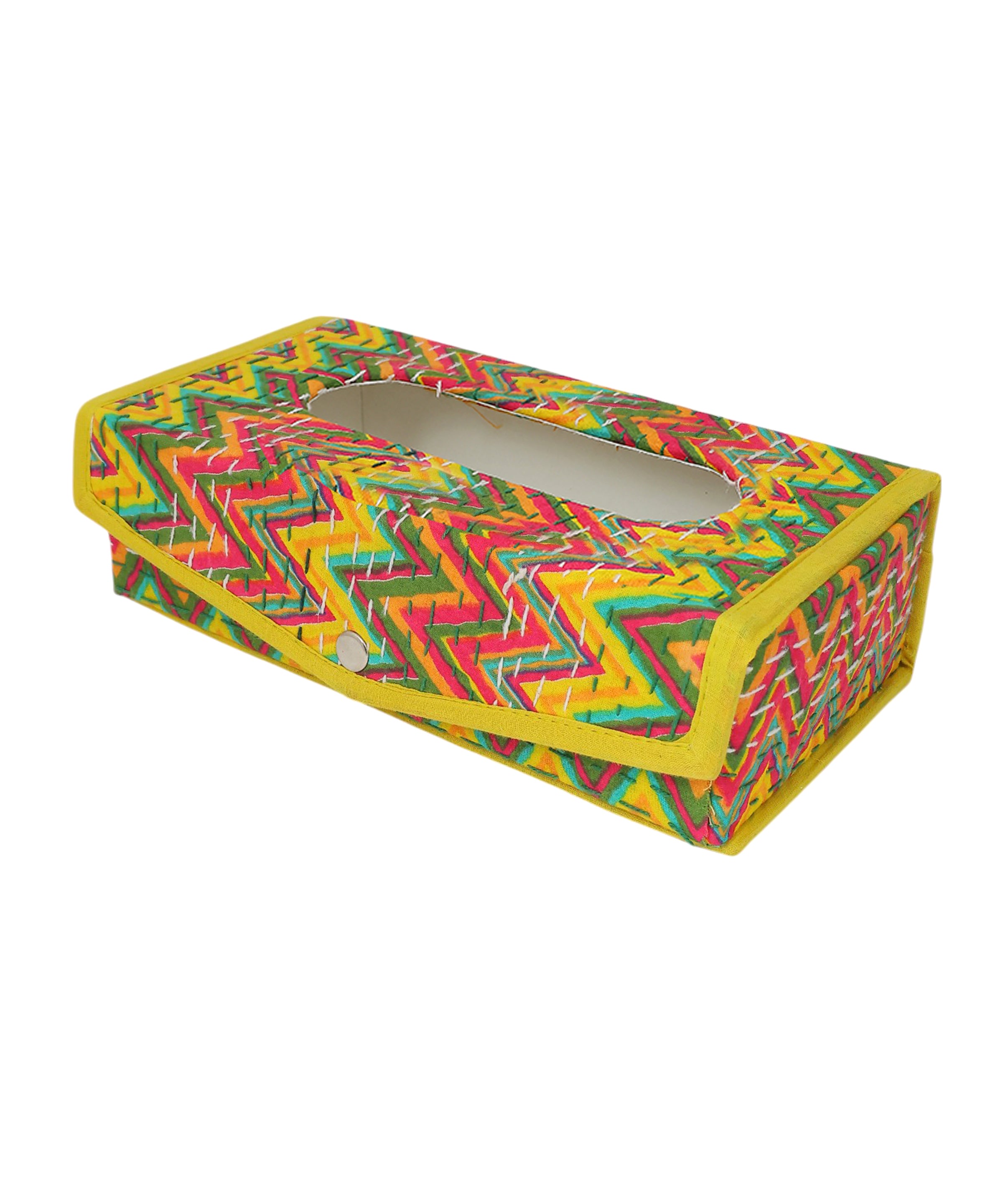 Handcrafted Block Print Tissue Box | Decorative Tissue Holder for Home & Office