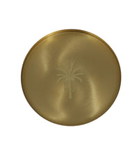 Embossed Brass Coaster | Elegant Drink Coasters for Home & Dining Decor ( Set of 4)