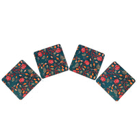 Elegant Print MDF Coaster – Stylish & Durable Design(Set of 4)