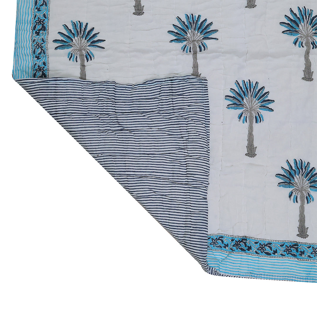 Handcrafted Kids Quilt with Traditional Block Print | Soft & Cozy Cotton Quilt for Babies & Toddlers