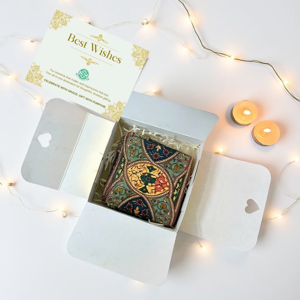 Festive MDF Coaster Set for Gifting