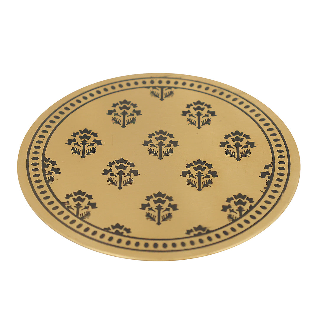 Brass Coasters | Elegant Drink Coasters for Home & Dining Decor ( Set of 4)