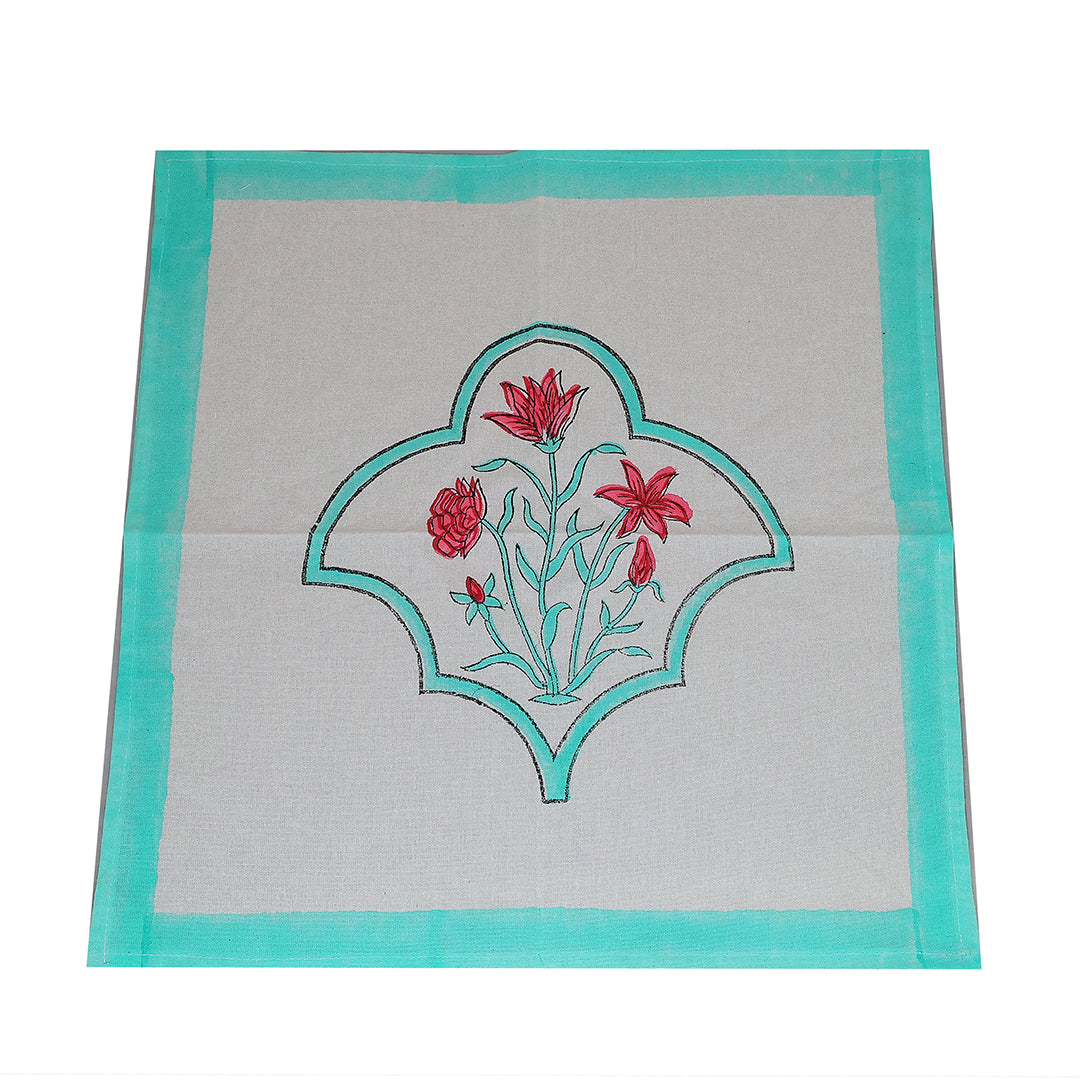 Pastel Bloom Printed Dining Table Set – Soft Floral Cotton Table Linen
