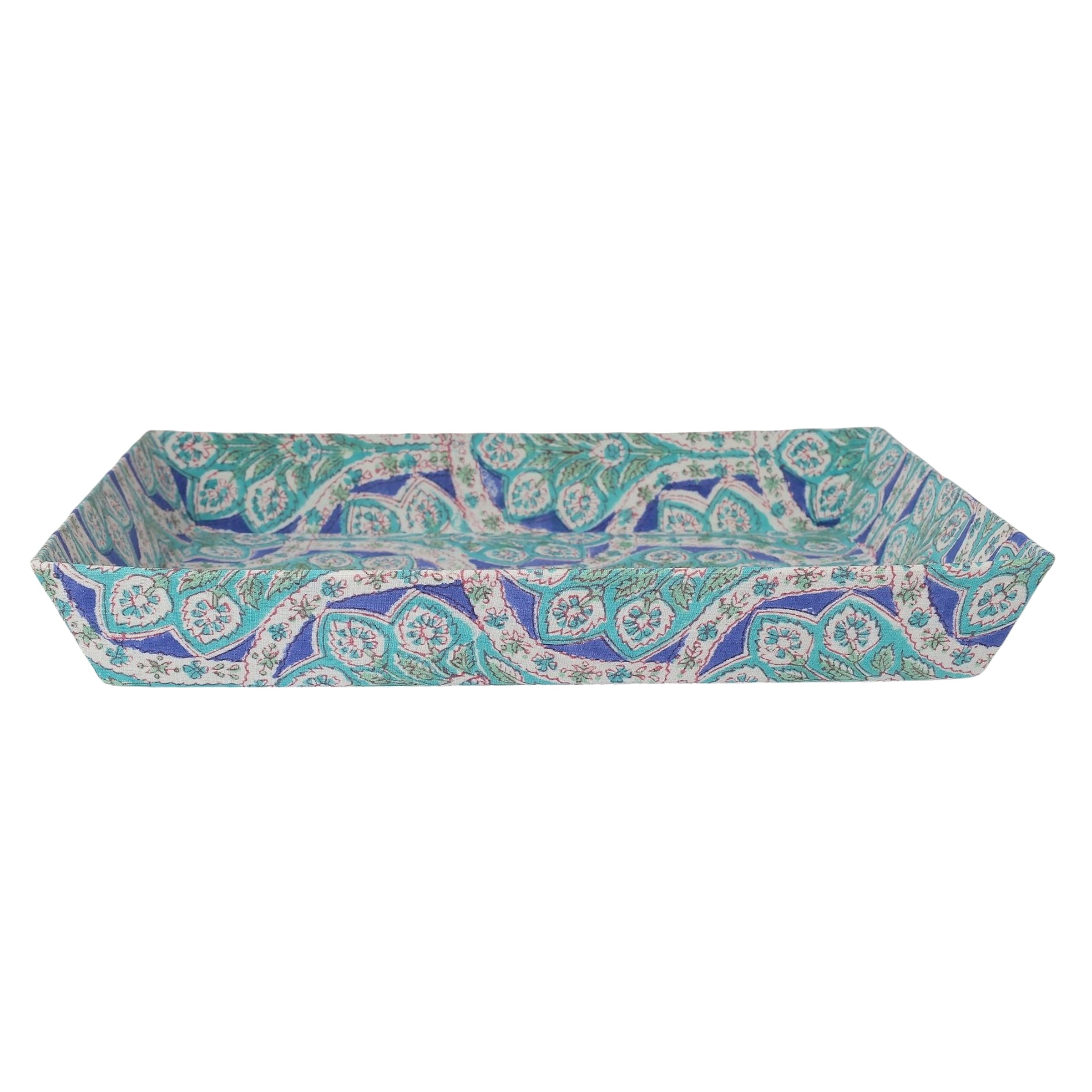 Block Print Table Tray | Handcrafted Serving & Decorative Tray for Home & Dining