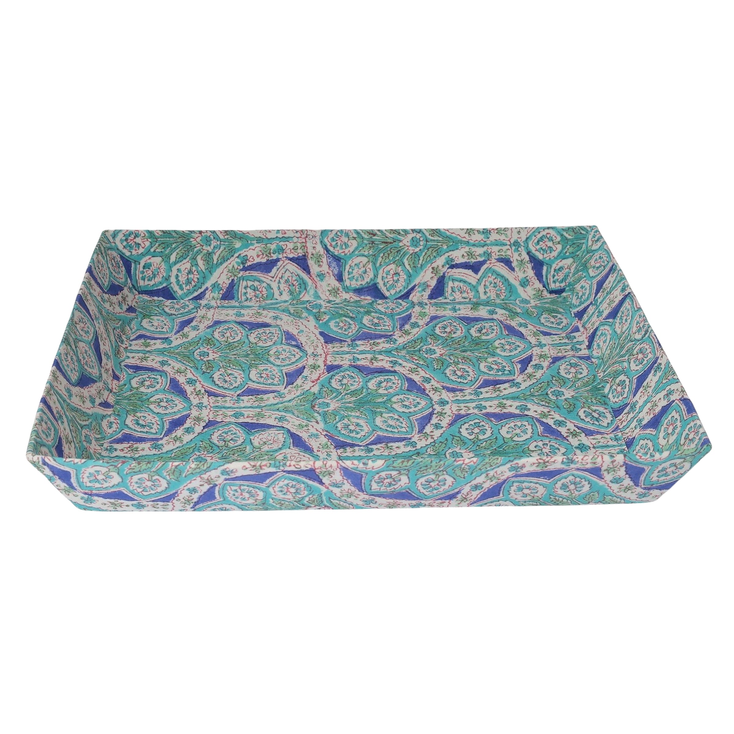 Block Print Table Tray | Handcrafted Serving & Decorative Tray for Home & Dining