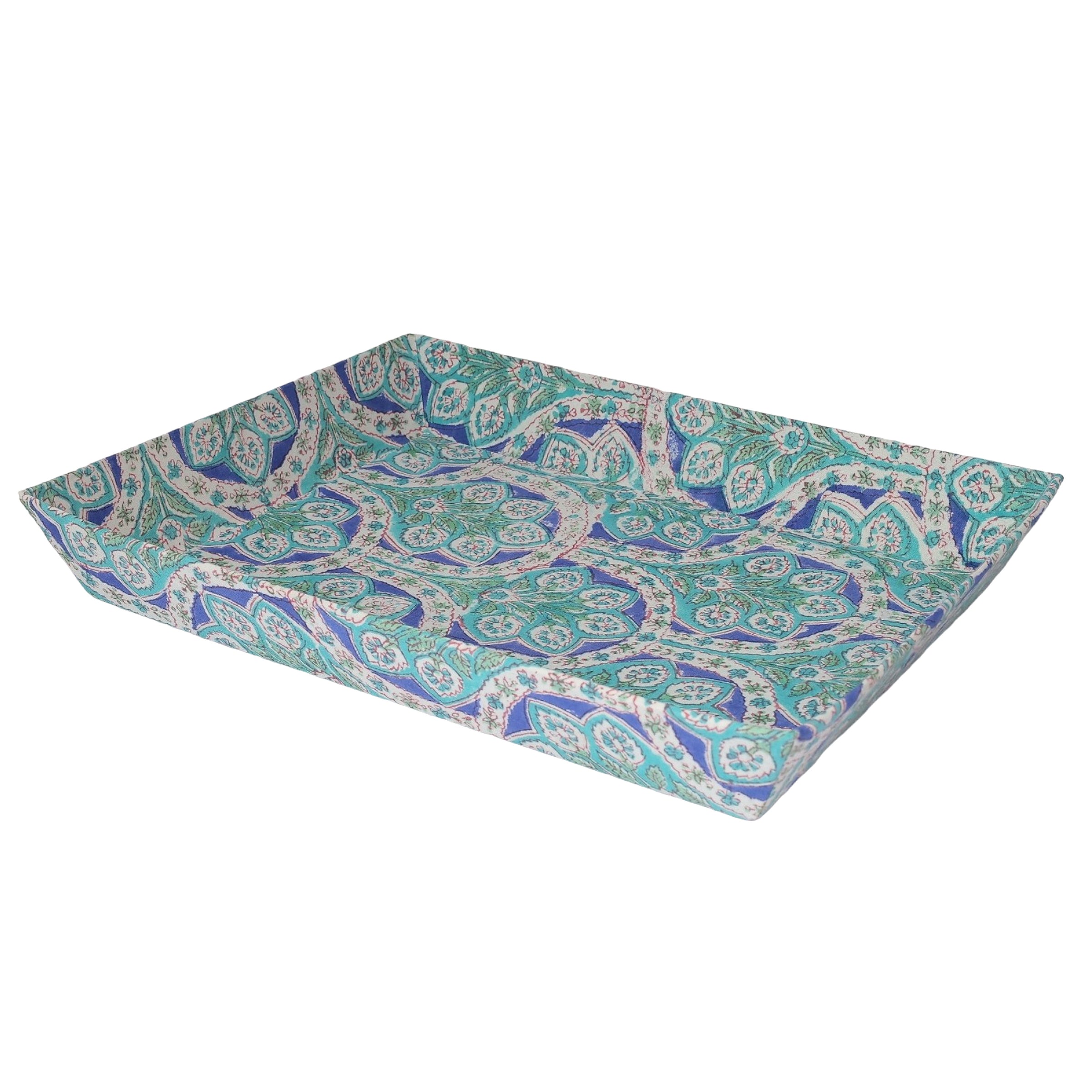 Block Print Table Tray | Handcrafted Serving & Decorative Tray for Home & Dining
