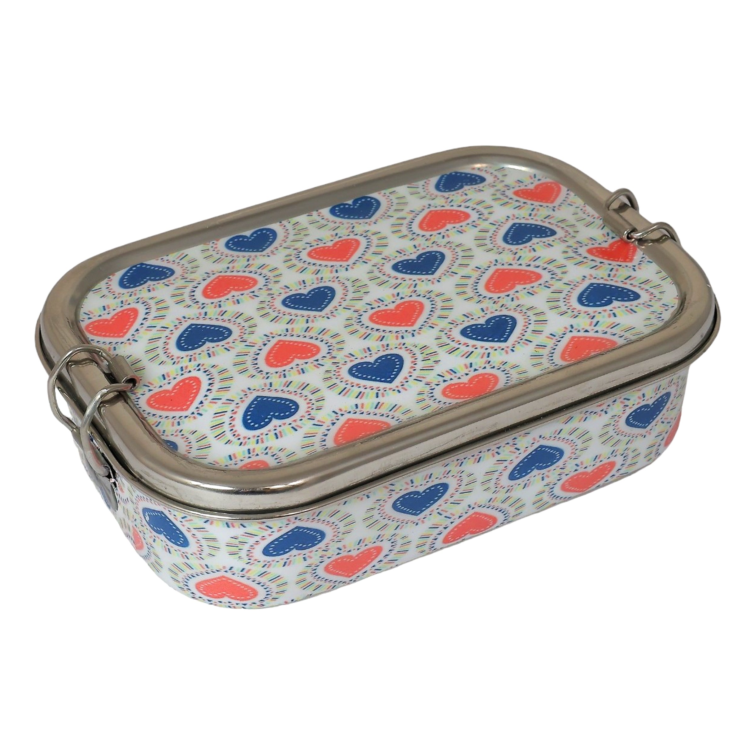 Eco-Friendly Meenakari Steel Tiffin Box – Stylish & Durable-Heart