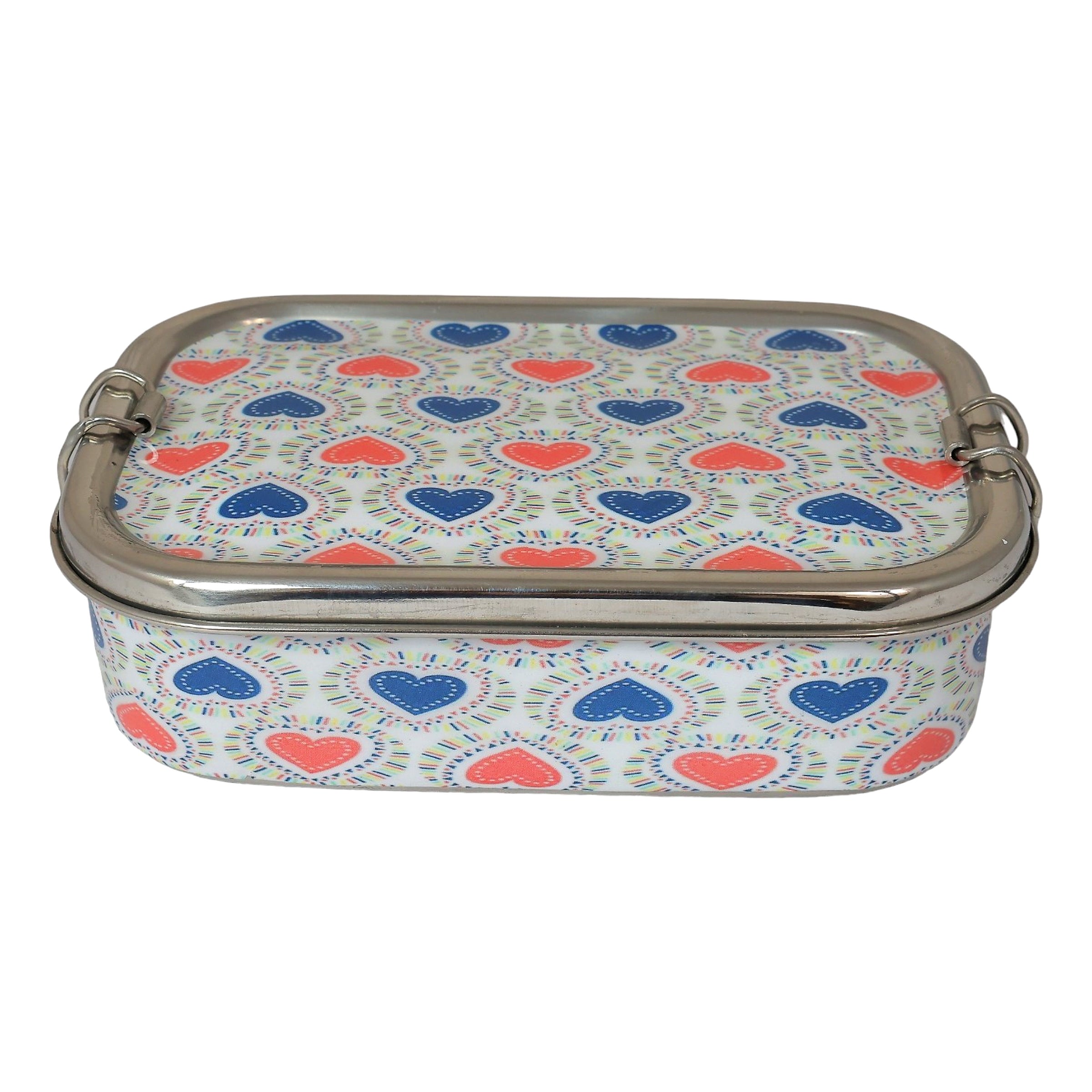 Eco-Friendly Meenakari Steel Tiffin Box – Stylish & Durable-Heart