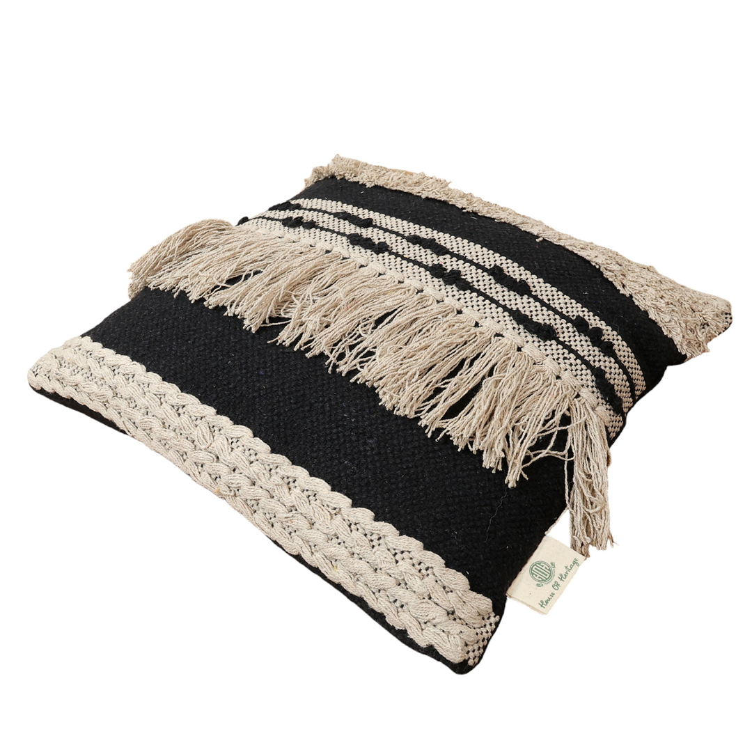 Dori Cotton Cushion with Filler | Stylish & Comfortable Pillow for Home Decor (Set Of 2)