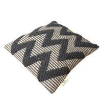 Wavy Design Cotton Cushion with Filler | Stylish & Comfortable Pillow for Home Decor (Set Of 2)