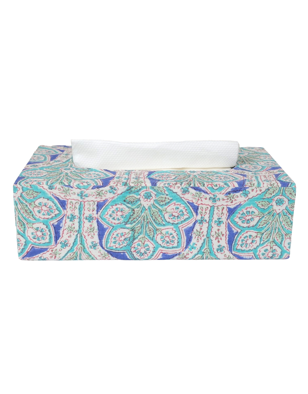 Handcrafted Block Print Tissue Box | Decorative Tissue Holder for Home & Office