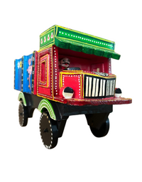 Colorful Hand Painted Wooden Toy Truck | Decorative Home Decor | Kids Room Decor