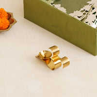 Om Diya With Handle | Puja And Festive Decor | Golden Diya