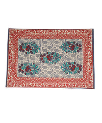 Block Printed Table Placemat (Set of 6) | Handcrafted Dining Placemats