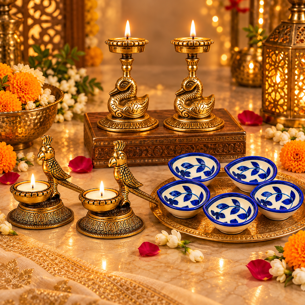 Diyas & Candle Holders