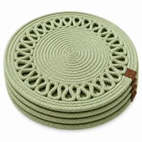 Handcrafted Round Braided Table Mat Set of 4
