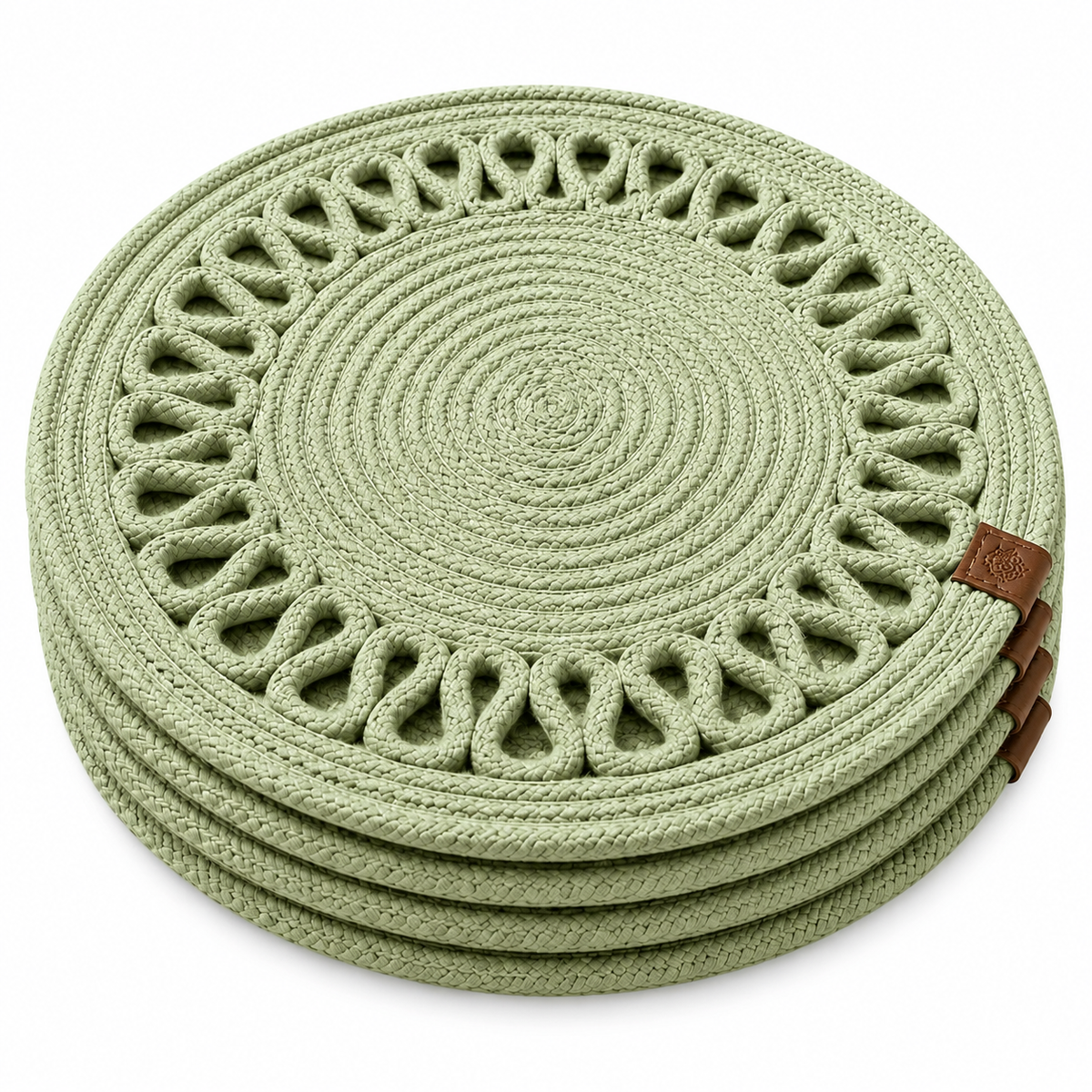 Handcrafted Round Braided Table Mat Set of 4