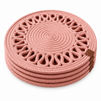 Handcrafted Round Braided Table Mat Set of 4