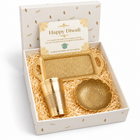 Premium Diwali Gift Hamper – Traditional Brass Tableware Set