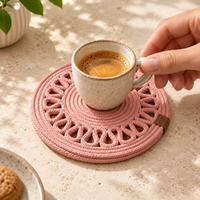 Handcrafted Round Braided Table Mat Set of 4