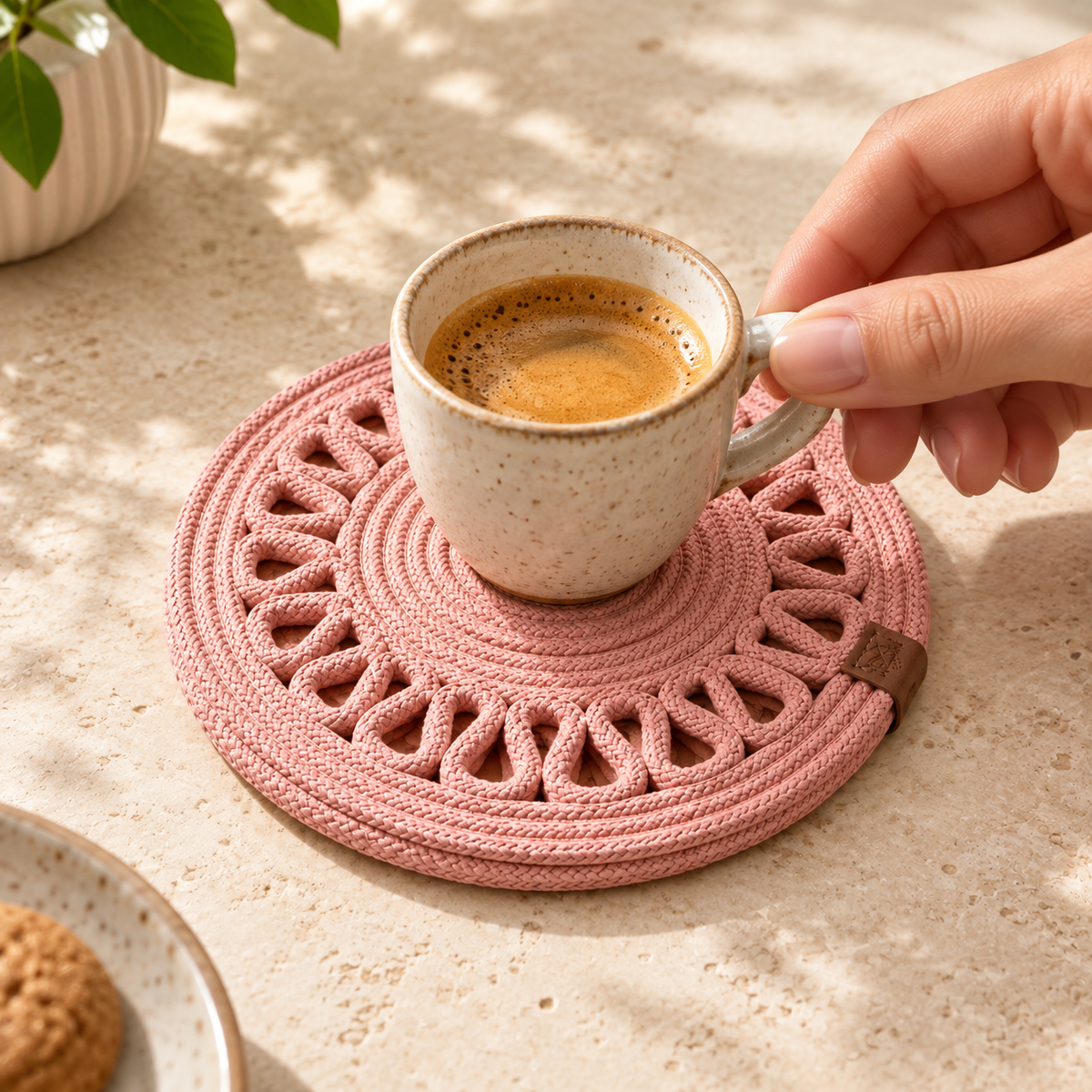 Handcrafted Round Braided Table Mat Set of 4