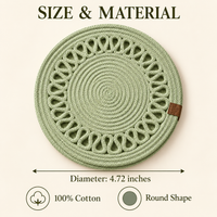 Handcrafted Round Braided Table Mat Set of 4