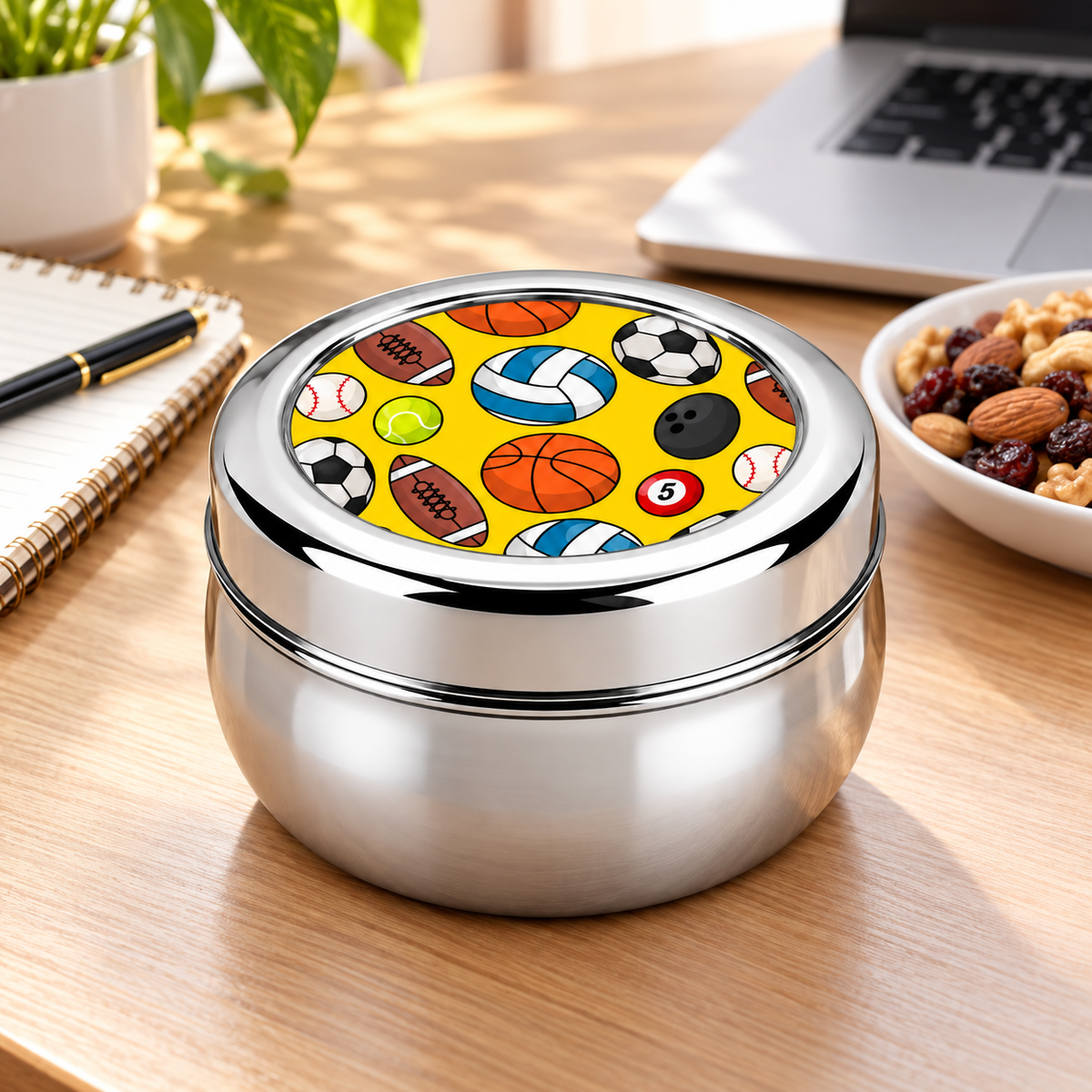 Stainless Steel Lunch Box , Snack Box & Water Sipper (750 ML) Set
