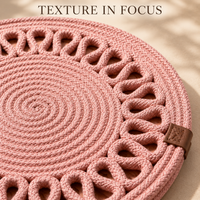 Handcrafted Round Braided Table Mat Set of 4