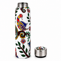 Traditional Design Handcrafted Eco-Friendly Meenakari Steel Bottle(1L)