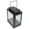 Black Metal Garden Lamp | Contemporary Outdoor Lantern for Home Decor