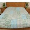 Handcrafted Block Print Bedcover with Patchwork | Artisan-Made 100% Cotton Bedspread