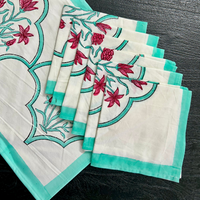 Pastel Bloom Printed Dining Table Set – Soft Floral Cotton Table Linen