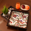 Elegant Madhubani Peacock Print MDF Serving Tray | Stylish & Durable Decorative Tray for Home & Dining