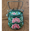 Ethnic Enamelware Steel Lunch Box – 2 Tier, Sustainable & Reusable