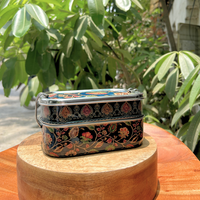 Premium Rakhi Gift Box-Pichwai Bottle+ Paisley 2tier Lunchbox