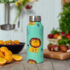 Lion Print Handcrafted Eco-Friendly Meenakari Steel Bottle(750 ML)