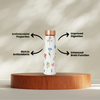 Copper Water Bottle | 1 Litre | Boosts Immunity-Floral