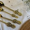 Luxury Brass Cutlery Set – Fork, Knife & Spoons with Pineapple Handle Design